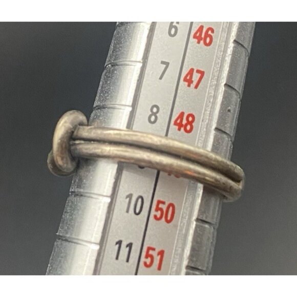 Vtg Sterling Silver Love Knot Ring Size 5 Handmade Tested 3 g Unisex Pinky Midi - Picture 5 of 8